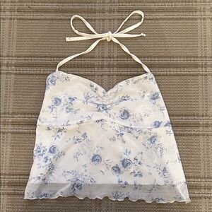 Garage Blue and White Floral Camisole